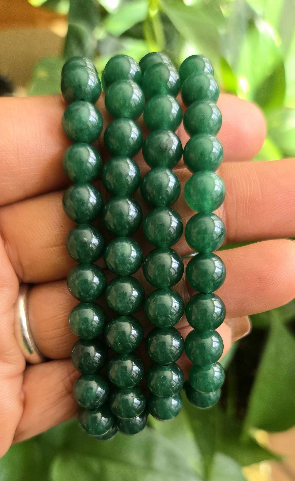 Dark Green Aventurine Bracelet – Luck, Abundance & Heart Healing