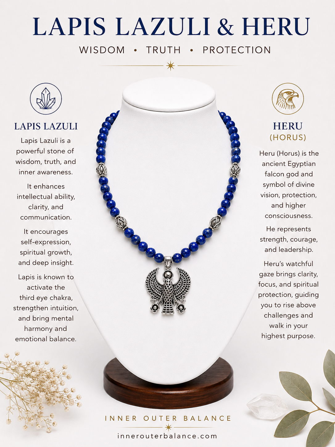 Lapis Lazuli Heru’s Wisdom Talisman