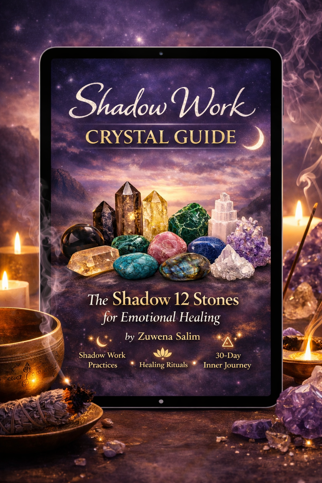 Shadow Work Crystal Guide | The Shadow 12 Stones for Emotional Healing (Digital Guide)