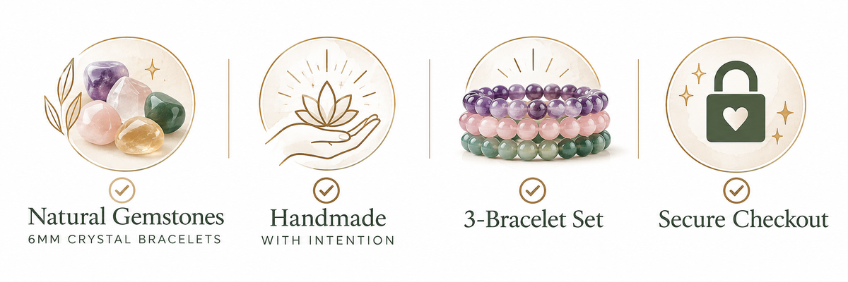 Zodiac crystal bracelet set features: genuine crystals, handmade, bracelet set, secure checkout