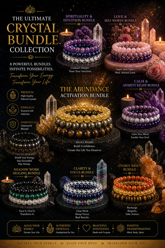 8 Crystal Healing Bracelet Bundles for Anxiety, Protection, Love & Abundance (Complete Guide)