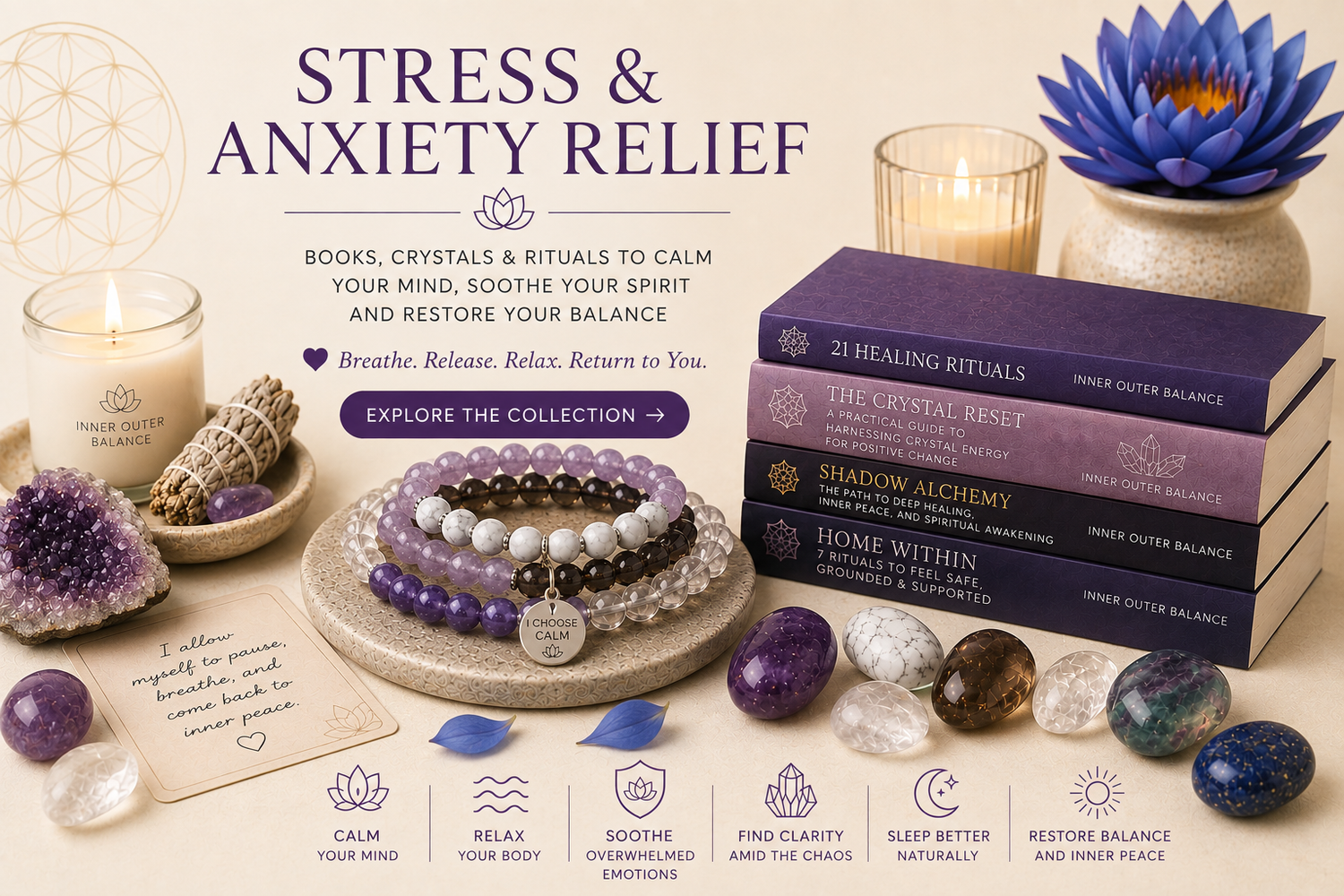 Stress & Anxiety Relief. Create Moments Of Calm And Inner Peace.