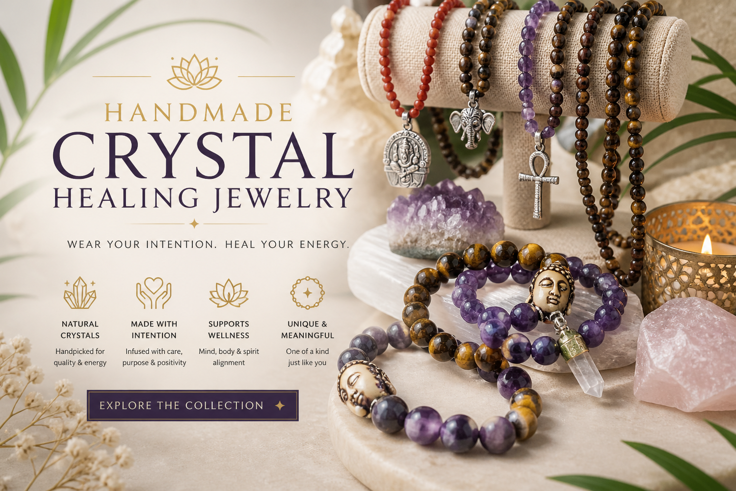 Handmade Crystal Jewelry for Energy, Protection &amp; Alignment