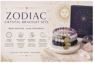 Zodiac Crystal Bracelet Sets | Healing Crystal Bracelets for Every Zodiac Sign