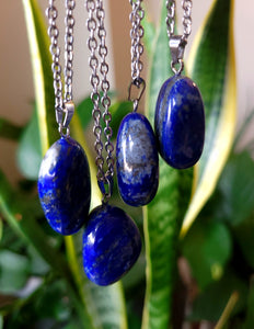 Lapis Lazuli Crystal Pendant Necklace