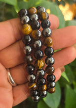 Triple Power & Protection Bracelet – Obsidian, Tiger’s Eye & Hematite for Strength & Shielding