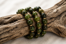 Canadian Nephrite Jade & Brass Bracelet