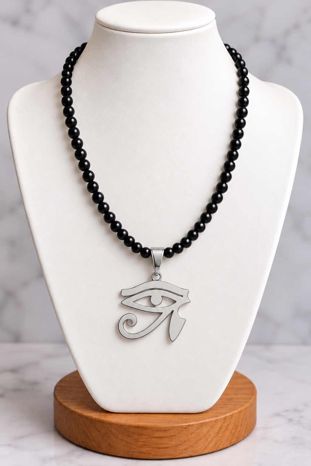 Eye of Ra Obsidian Crystal Necklace | Ancient Egyptian Protection & Power