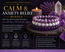 Calm & Anxiety Relief Bracelet Bundle | Stress Relief, Emotional Balance & Inner Peace Crystal Trio