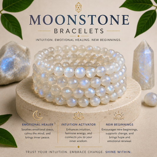 Moonstone Bracelet For Emotional Healing