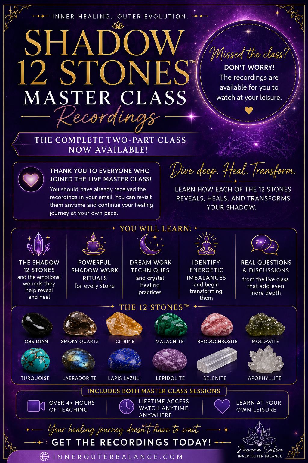 Shadow 12 Stones™ Master Class Recordings (2-Part Series)
