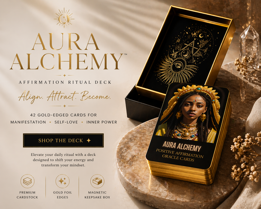 Aura AlchemyPositive Affirmation Manifestation Deck | 42 Affirmation Cards for Energy Alignment, Abundance & Self-Transformation