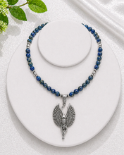 Lapis Lazuli Necklace with Winged Baset