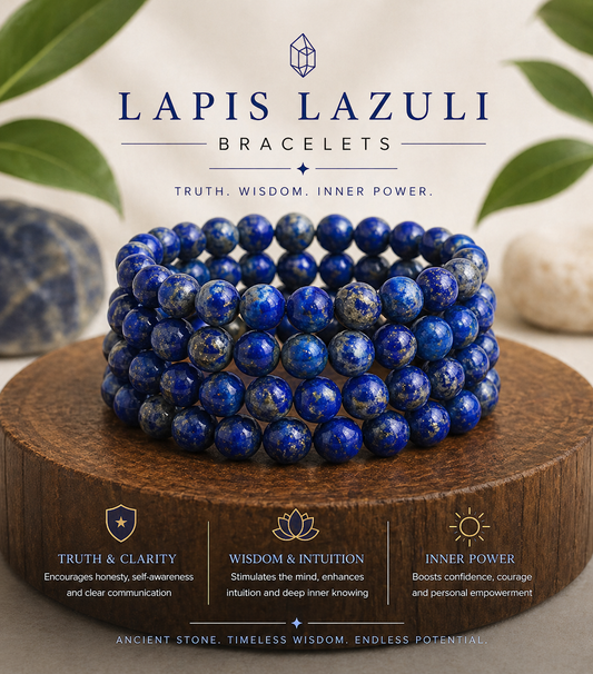 Lapis Lazuli Bracelet – Wisdom, Intuition & Inner Truth