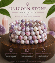 Unicorn Stone Bracelet – A Harmonizing Blend of Lepidolite, Smoky Quartz & Pink Tourmaline