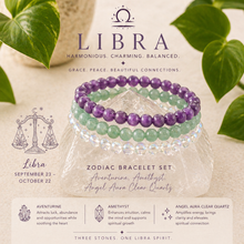 Libra Zodiac Crystal Bracelet Set