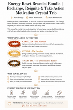 Energy Reset Bracelet Bundle | Motivation, Confidence & Momentum Crystal Trio