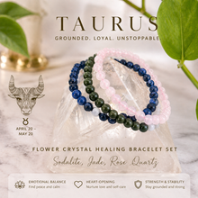 Taurus Zodiac Crystal Bracelet Set