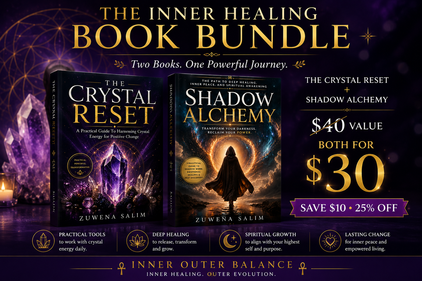 📚 The Inner Healing Book Bundle | The Crystal Reset & Shadow Alchemy