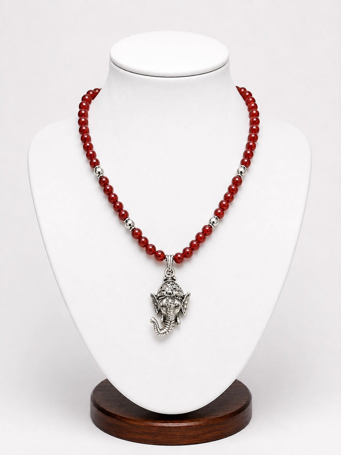 Carnelian Ganesh Necklace – Handmade Sacred Jewelry