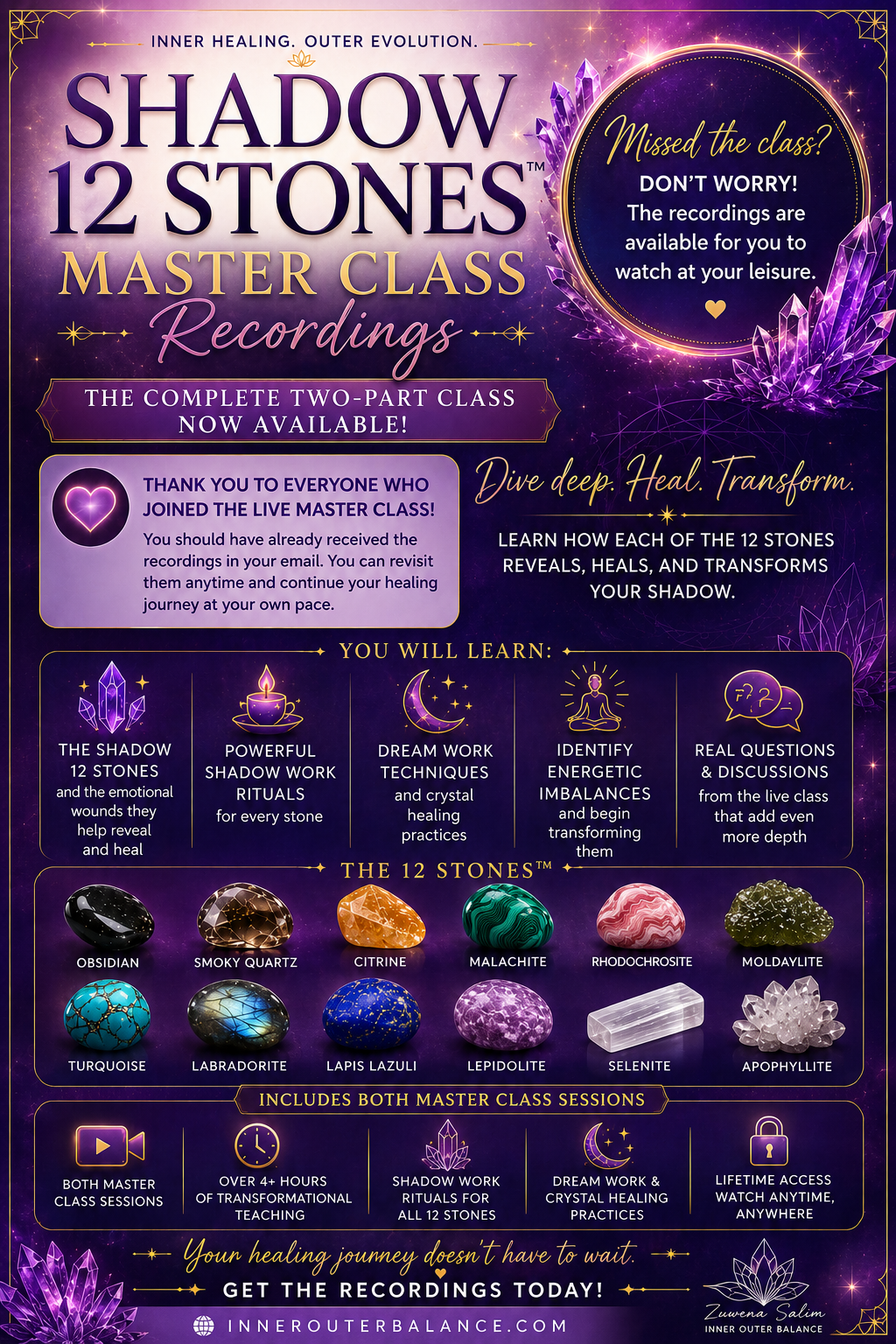 Shadow 12 Stones™ Master Class Recordings (2-Part Series)