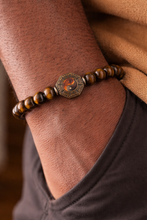 Tiger’s Eye Bracelet with Carved Bone Yin Yang