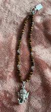 Tiger’s Eye Beaded Necklace with Ganesh Pendant