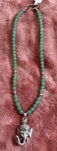 Handmade Aventurine Crystal Beaded Necklace with Ganesh Pendant