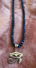 Lapis Lazuli Eye of Heru Necklace – Handmade Intuition, Protection & Royal Wisdom Jewelry
