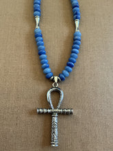 Blue Aventurine Ankh Necklace – Handmade Spiritual Jewelry