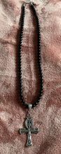 Djed Ankh Obsidian Necklace – Handmade Protection and Ancestral Power Talisman