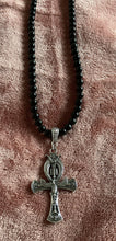Djed Ankh Obsidian Necklace – Handmade Protection and Ancestral Power Talisman