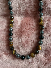 Triple Protection and Power Necklace – Obsidian, Hematite, and Tiger’s Eye