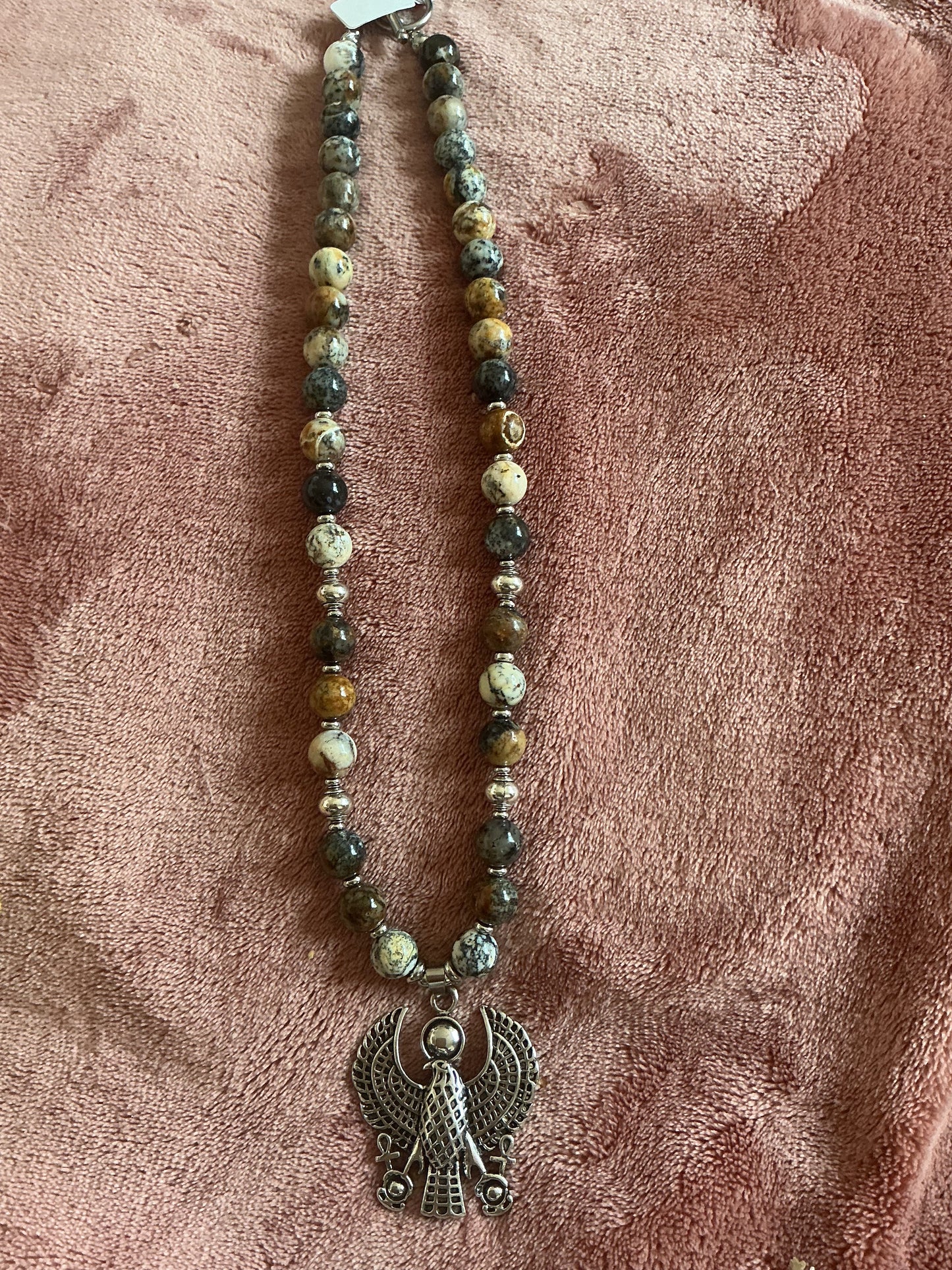 Dendrite Sunset  Black Opal Falcon Heru — Strength, Protection & Grounded Power