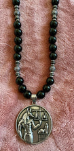 Obsidian & Hematite Anpu Pendant