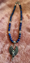 Lapis Lazuli Necklace with Winged Baset