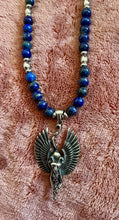 Lapis Lazuli Necklace with Winged Baset