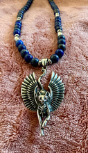 Lapis Lazuli Necklace with Winged Baset