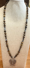 Heru Falcon Necklace with Tiger’s Eye & Hematite — Strength, Protection & Grounded Power