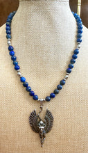 Lapis Lazuli Necklace with Winged Baset