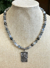 Spider Web Agate Necklace With Ganesh Pendant