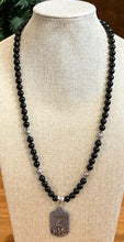 Black Tourmaline Necklace with a Capricorn Pendant