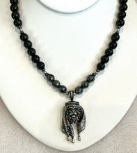 Habibi Lion Necklace – Obsidian Faceted Hematite Power Talisman
