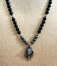 Habibi Lion Necklace – Obsidian Faceted Hematite Power Talisman