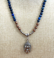 Handmade Lapis Lazuli Necklace with Buddha Pendant | Spiritual Jewelry for Wisdom, Truth & Inner Peace