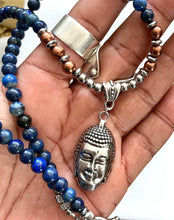 Handmade Lapis Lazuli Necklace with Buddha Pendant | Spiritual Jewelry for Wisdom, Truth & Inner Peace