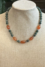 Genuine Jade  & Carnelian Necklace