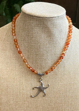 Carnelian Beaded Necklace with Starfish