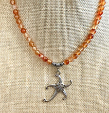 Carnelian Beaded Necklace with Starfish