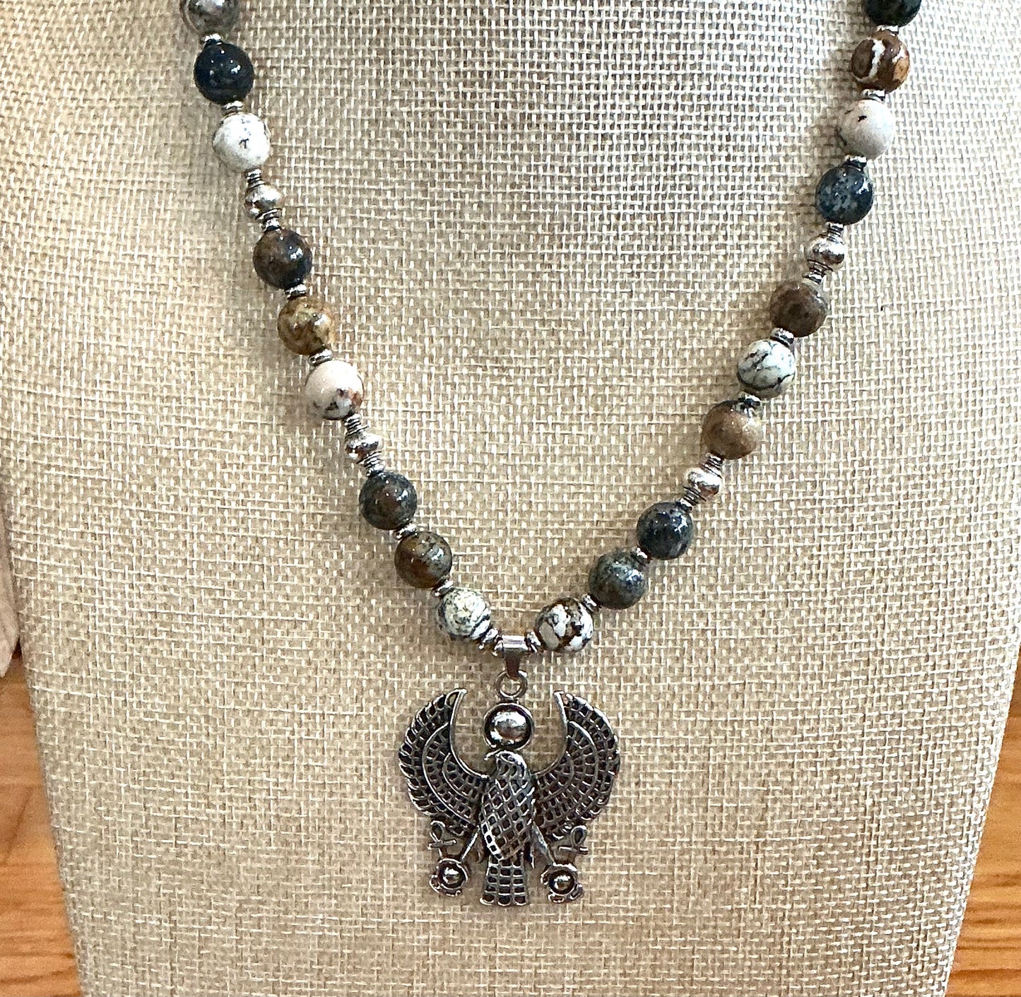 Dendrite Sunset  Black Opal Falcon Heru — Strength, Protection & Grounded Power